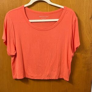 American Eagle Outfitters Soft and Sexy Coral Crop Top